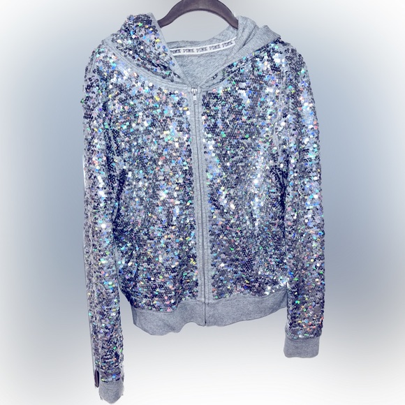PINK Victoria's Secret Tops - PINK - Victoria's Secret VS PINK Fashion Show 2013 Sequined Hoodie - Size Medium